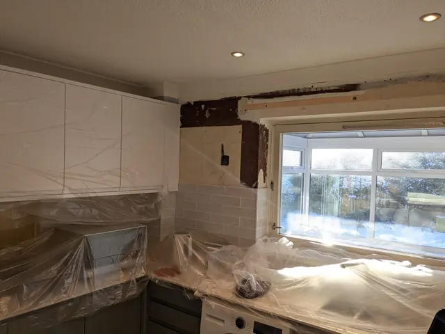 Kitchen redecoration — Fordham Heath — before