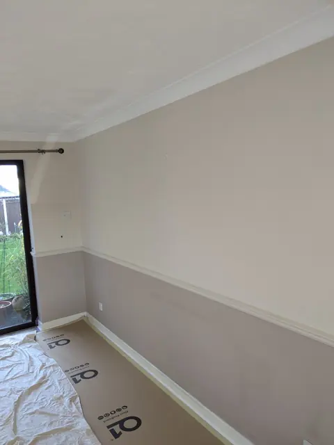 Two-tone walls — West Mersea — before