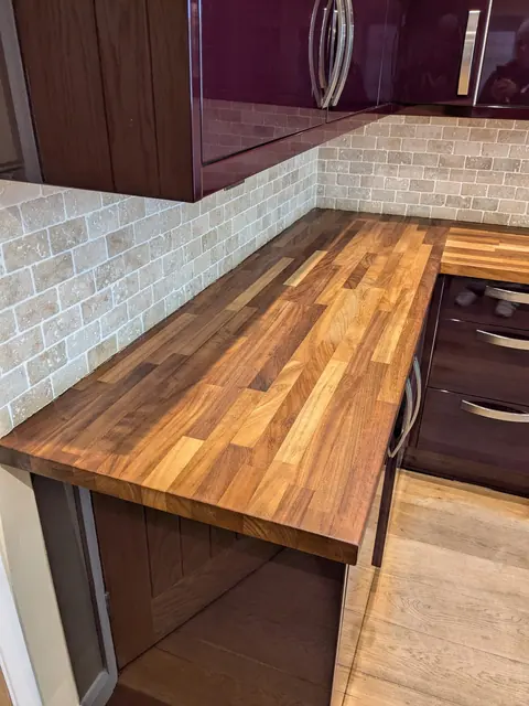 Solid wood worktop — West Mersea