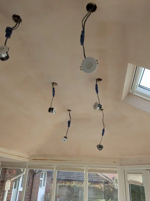 Orangery ceiling & walls — Great Wigborough — before